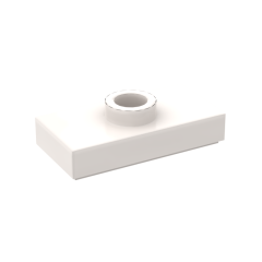 Plate, Modified 1 x 2 with 1 Stud, Jumper #3794 White