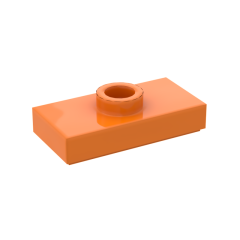 Plate, Modified 1 x 2 with 1 Stud, Jumper #3794 Orange