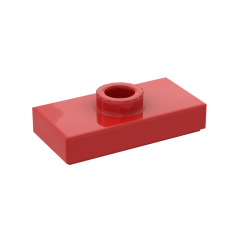 Plate, Modified 1 x 2 with 1 Stud, Jumper #3794 Red