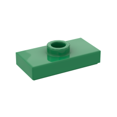 Plate, Modified 1 x 2 with 1 Stud, Jumper #3794 Green