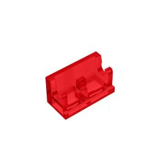 Hinge Brick 1 x 2 Base #3937 Trans-Red