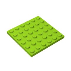 Plate 6 x 6 #3958 Lime 10 pieces