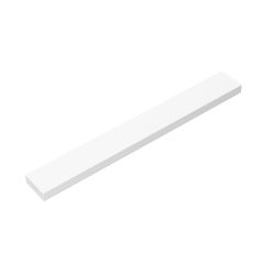 Tile 1 x 8 with Groove #4162 White