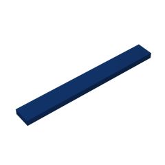 Tile 1 x 8 with Groove #4162 Dark Blue