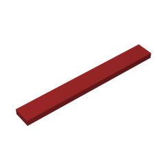 Tile 1 x 8 with Groove #4162 Dark Red