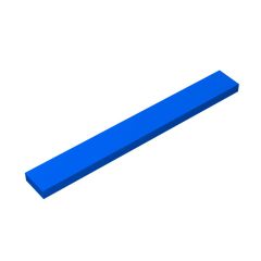 Tile 1 x 8 with Groove #4162 Blue