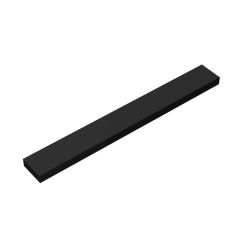 Tile 1 x 8 with Groove #4162 Black