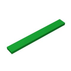 Tile 1 x 8 with Groove #4162 Green