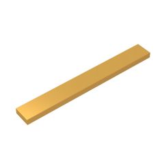 Tile 1 x 8 with Groove #4162 Pearl Gold
