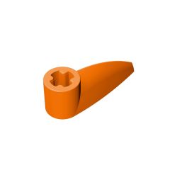 Technic Tooth 1 x 3 with Axle Hole - Rounded Underside #41669 Orange