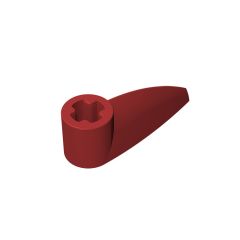 Technic Tooth 1 x 3 with Axle Hole - Rounded Underside #41669 Dark Red