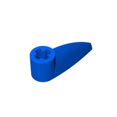 Technic Tooth 1 x 3 with Axle Hole - Rounded Underside #41669 Blue