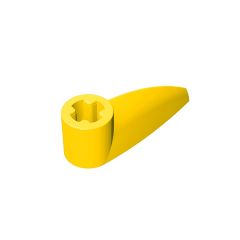 Technic Tooth 1 x 3 with Axle Hole - Rounded Underside #41669 Yellow