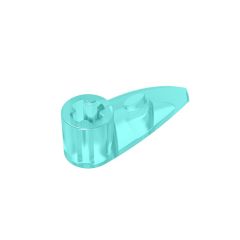 Technic Tooth 1 x 3 with Axle Hole - Rounded Underside #41669 Trans-Light Blue