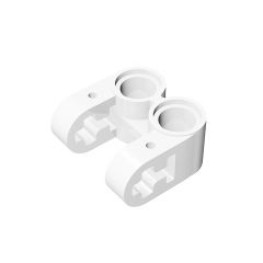 Technic Axle and Pin Connector Perpendicular Double Split #41678 White