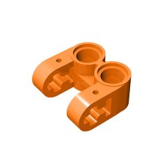 Technic Axle and Pin Connector Perpendicular Double Split #41678 Orange