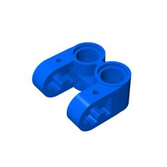 Technic Axle and Pin Connector Perpendicular Double Split #41678 Blue