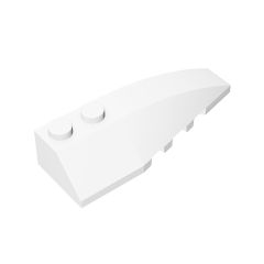 Wedge Curved 6 x 2 Right #41747 White 10 pieces