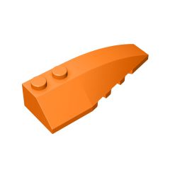 Wedge Curved 6 x 2 Right #41747 Orange