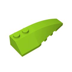 Wedge Curved 6 x 2 Right #41747 Lime