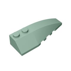 Wedge Curved 6 x 2 Right #41747 Sand Green