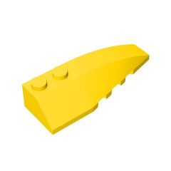 Wedge Curved 6 x 2 Right #41747 Yellow 10 pieces