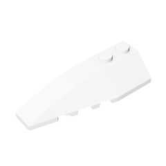 Wedge Curved 6 x 2 Left #41748 White 10 pieces