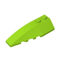 Wedge Curved 6 x 2 Left #41748 Lime