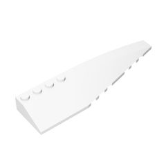 Wedge Curved 12 x 3 Right #42060 White 10 pieces
