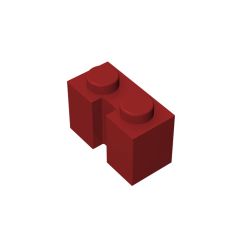Brick Special 1 x 2 with Groove #4216 Dark Red