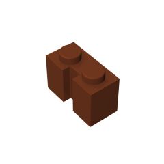 Brick Special 1 x 2 with Groove #4216 Reddish Brown