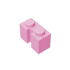 Brick Special 1 x 2 with Groove #4216 Bright Pink