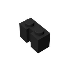 Brick Special 1 x 2 with Groove #4216 Black