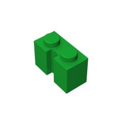 Brick Special 1 x 2 with Groove #4216 Green