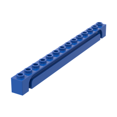 Brick Special 1 x 14 Grooved #4217 Blue
