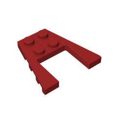 Wedge Plate 4 x 4 with 2 x 2 Cutout #43719 Dark Red