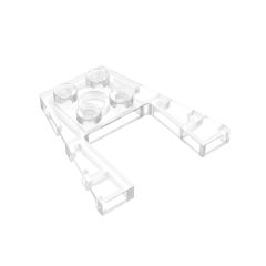 Wedge Plate 4 x 4 with 2 x 2 Cutout #43719 Trans-Clear