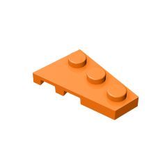 Wedge Plate 3 x 2 Right #43722 Orange 10 pieces
