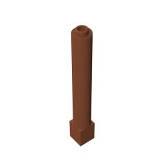 Support Technic 1 x 1 x 6 Solid Pillar #43888 Dark Orange