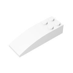 Slope Curved 6 x 2 #44126 White 10 pieces