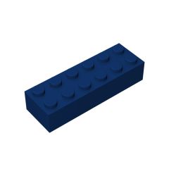 Brick 2 x 6 #44237 Dark Blue 10 pieces