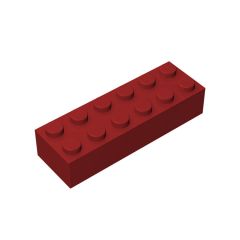 Brick 2 x 6 #44237 Dark Red