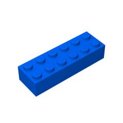 Brick 2 x 6 #44237 Blue 10 pieces
