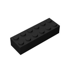 Brick 2 x 6 #44237 Black 10 pieces