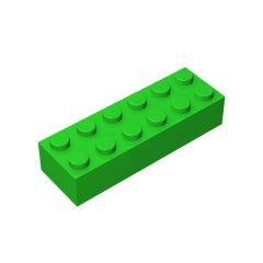 Brick 2 x 6 #44237 Bright Green