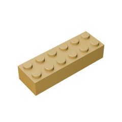 Brick 2 x 6 #44237 Tan 10 pieces
