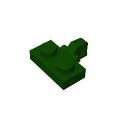 Hinge Plate 1 x 2 Locking With 1 Finger On Side #44567 Dark Green