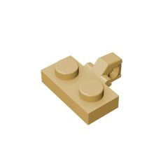 Hinge Plate 1 x 2 Locking With 1 Finger On Side #44567 Tan