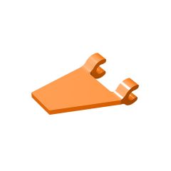 Flag 2 x 2 Trapezoid with Flat Area between Clips #44676 Orange
