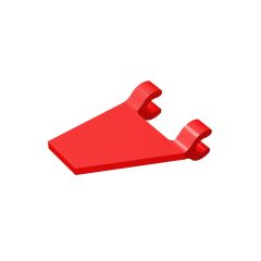 Flag 2 x 2 Trapezoid with Flat Area between Clips #44676 Red